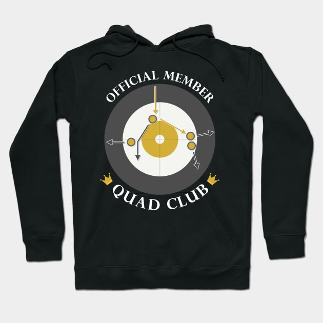 The "Quad Club" - White Text Hoodie by itscurling